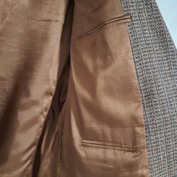 Hunter Haig Mens Tweed Blazer Vintage Tan Grandpacore Professor Academia Scholar - Picture 8 of 11